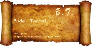 Budai Tarcal névjegykártya